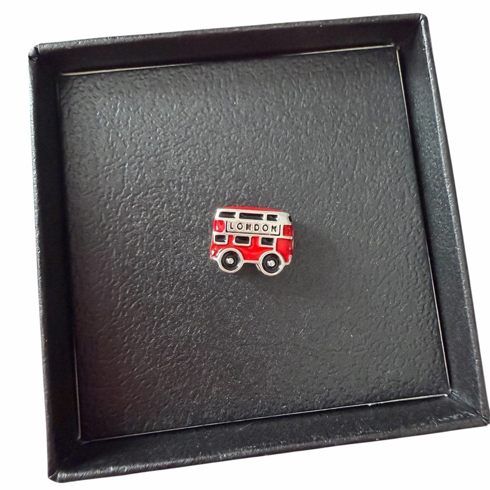 S925 London Double Decker Bus Charm - Picture 3 of 4